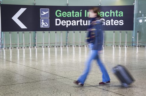 Departing Passenger at Dublin Airport